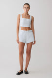 Josephine Cotton Shorts With Waistbands Ice Blue