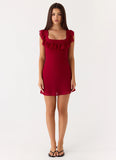 Malina Mini Dress Deep Red