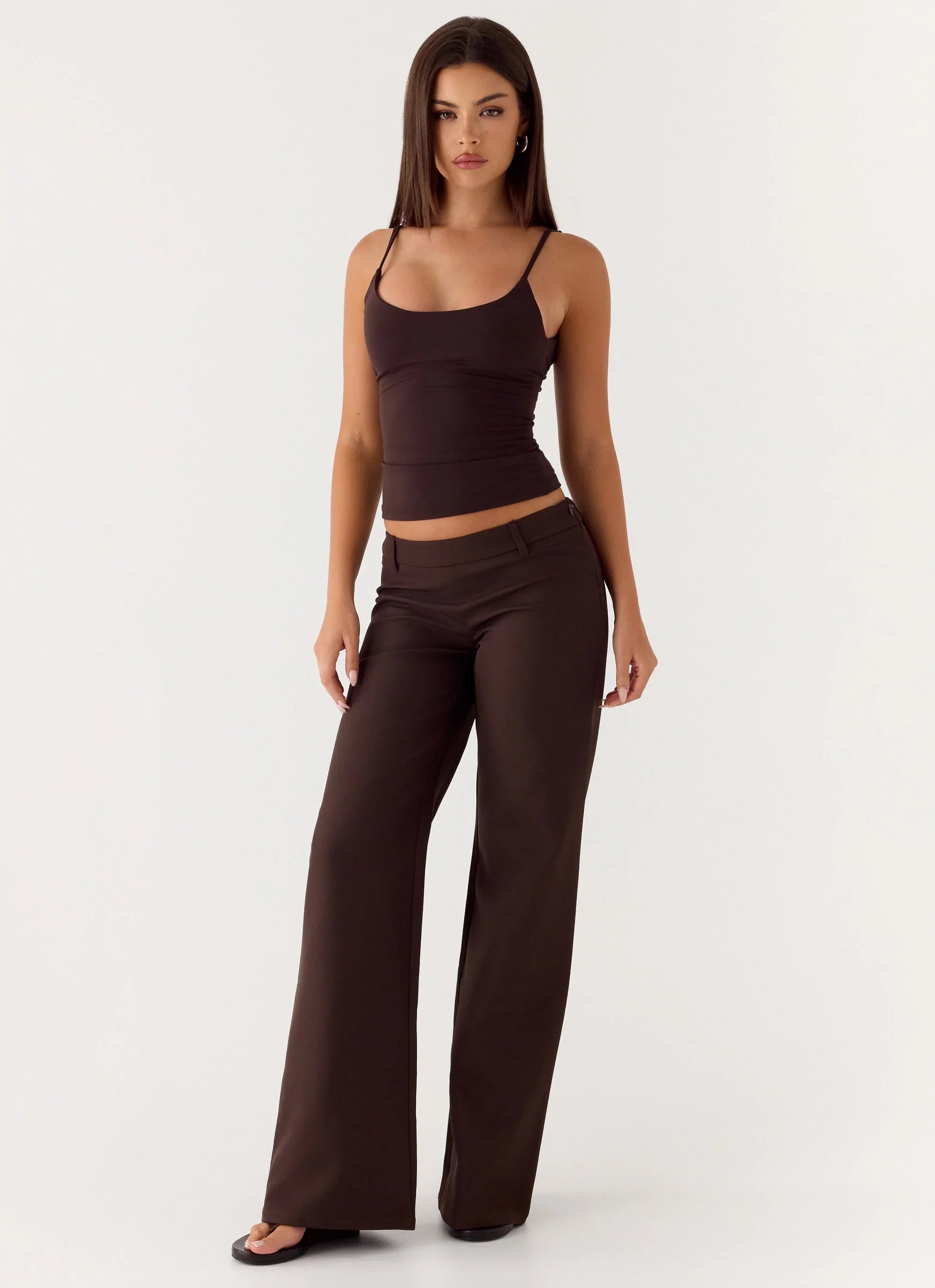 Hot as Ice Low Rise Pants Chocolate