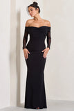 Alex Black Bardot Twist Maxi Dress
