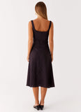 Rowyn Midi Dress Black Polka Dot