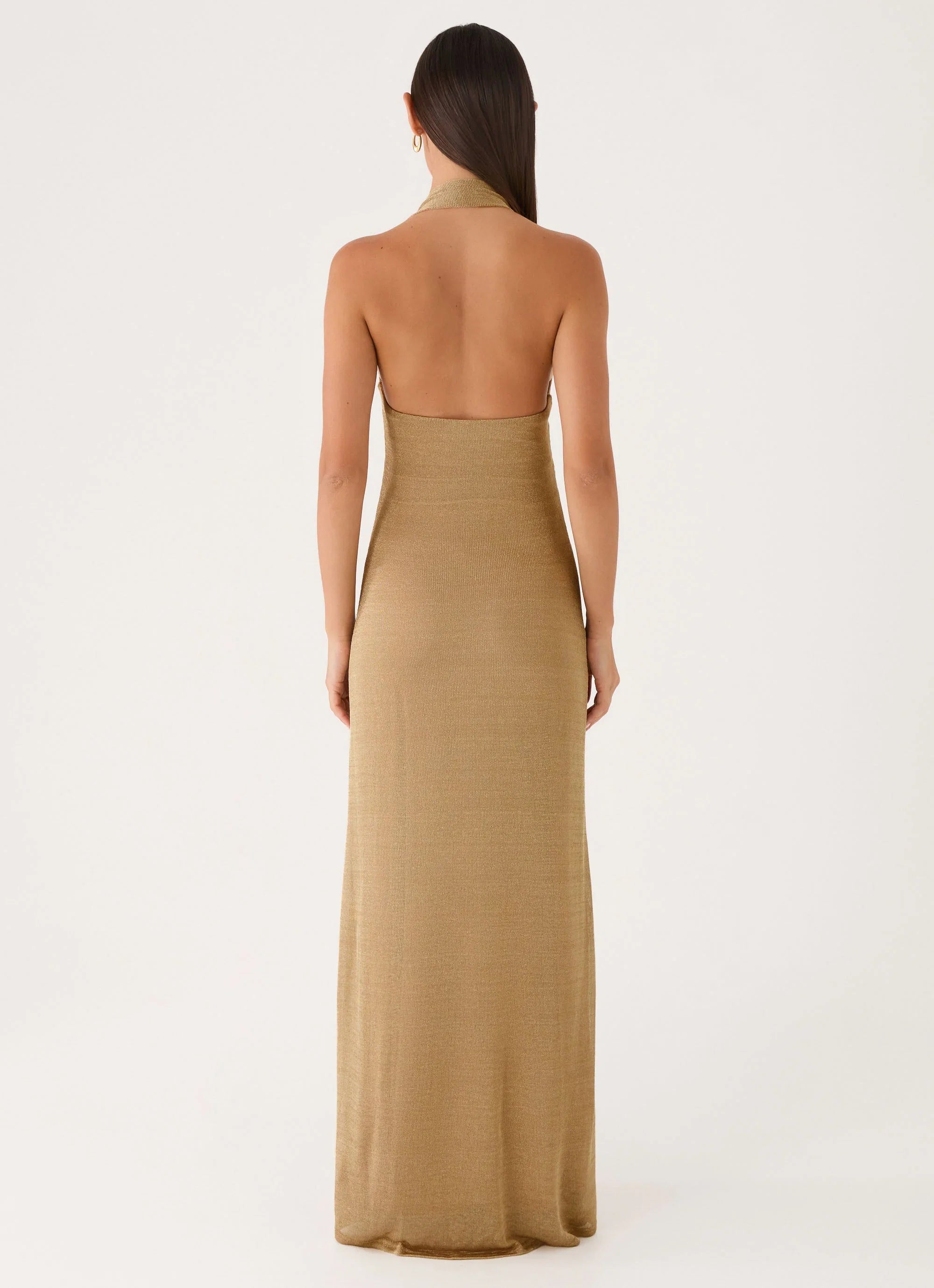 Cassira Shimmer Maxi Dress Shimmer Gold
