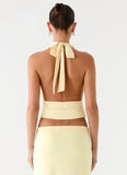 Ashi Cowl Top Yellow