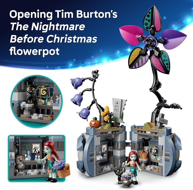 LEGO Disney Sallys Flowerpot Building Toy The Nightmare Before Christmas Set for Girls Boys Ages 9 Kids Room and Desk Decor Gift for Birthdays 43288