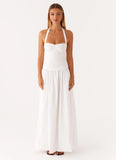 Cheryl Bustier Halter Top White