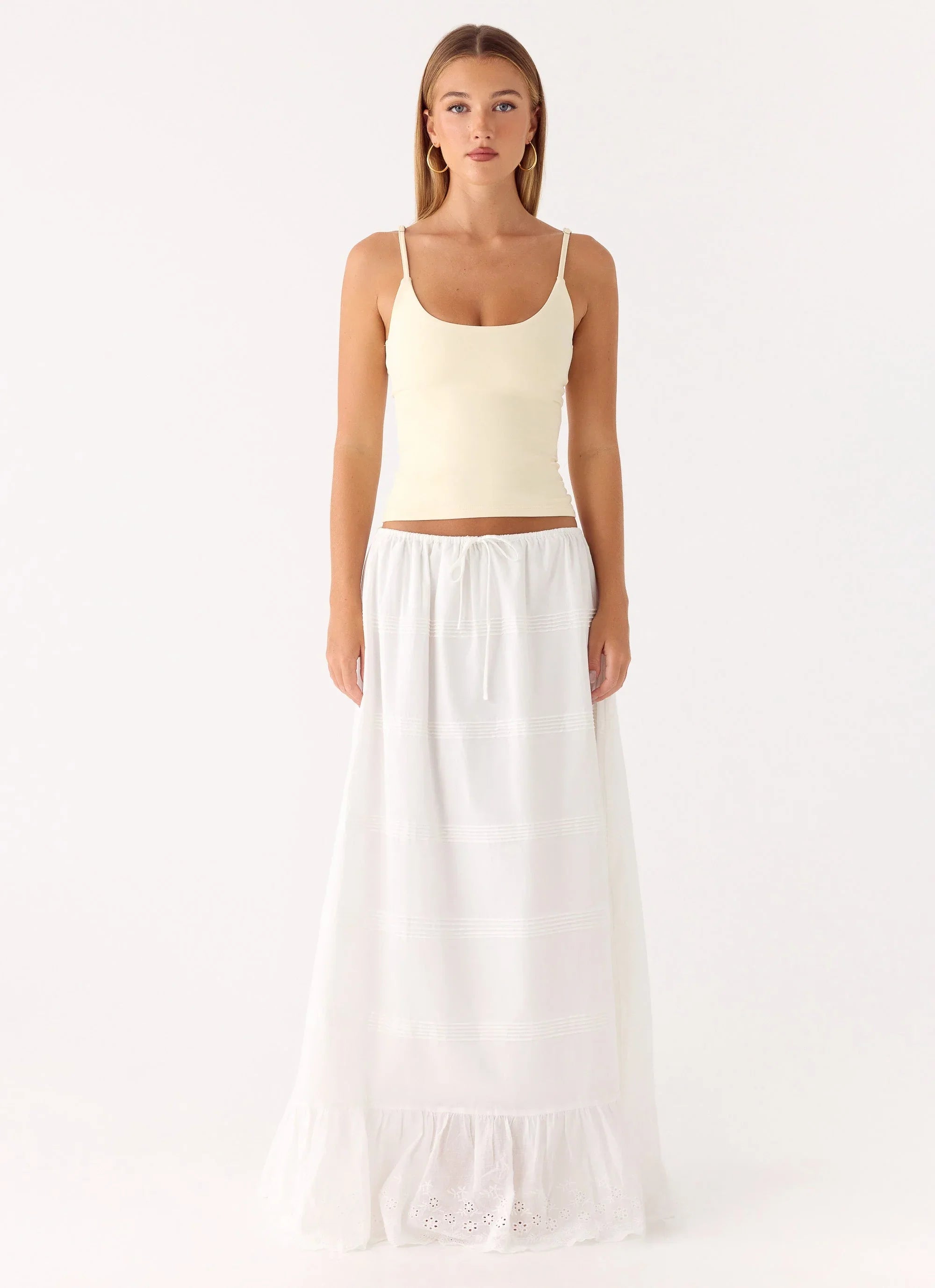 Lior Cotton Maxi Skirt White