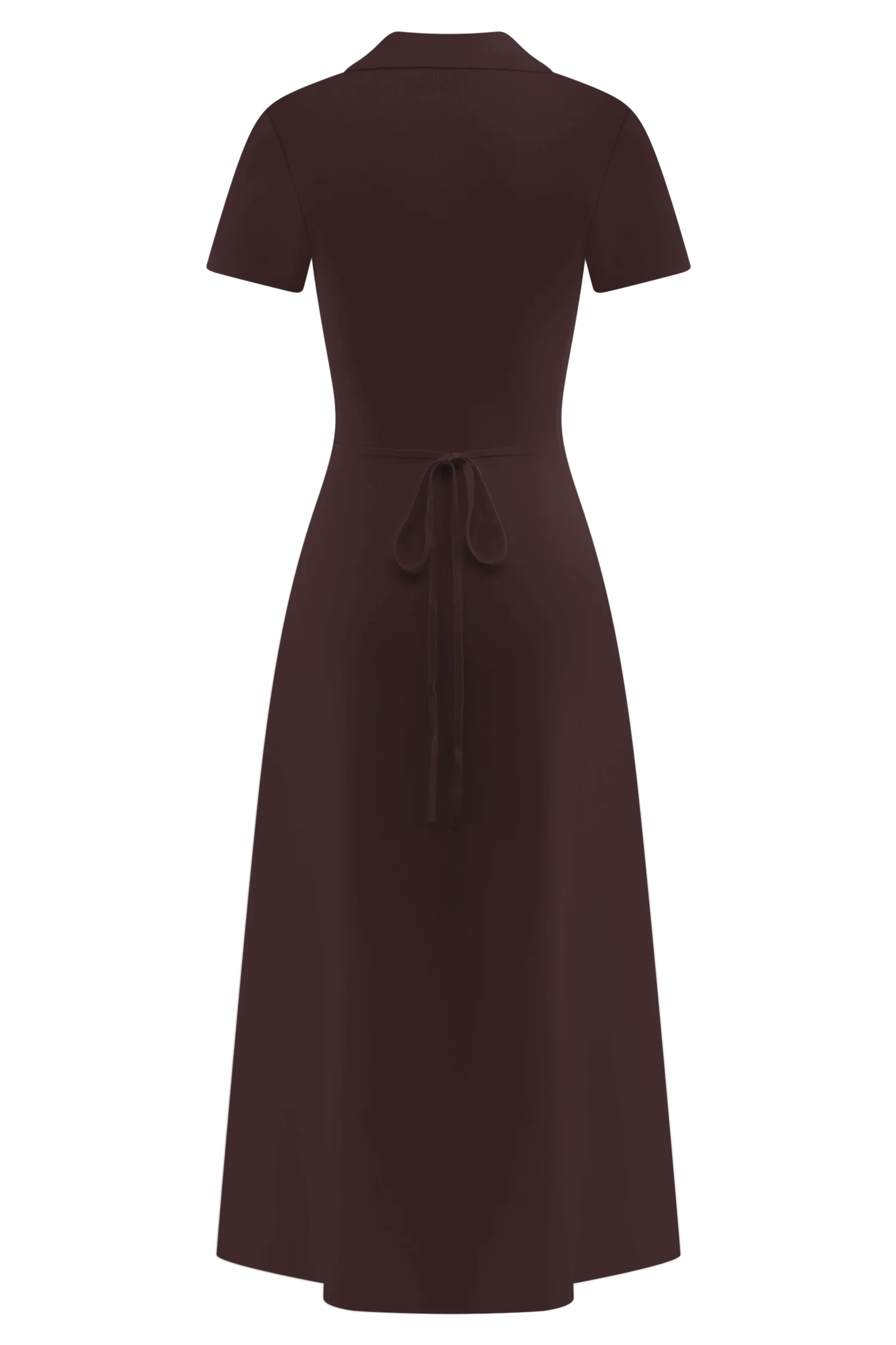 Pearson Short Sleeve Knit Midi Dress Chocolate