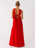 Yorke Scarf Maxi Dress Raspberry Red