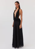 Elysia Lace Maxi Dress Black