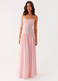 Jacinda Drop Waist Maxi Dress Pink