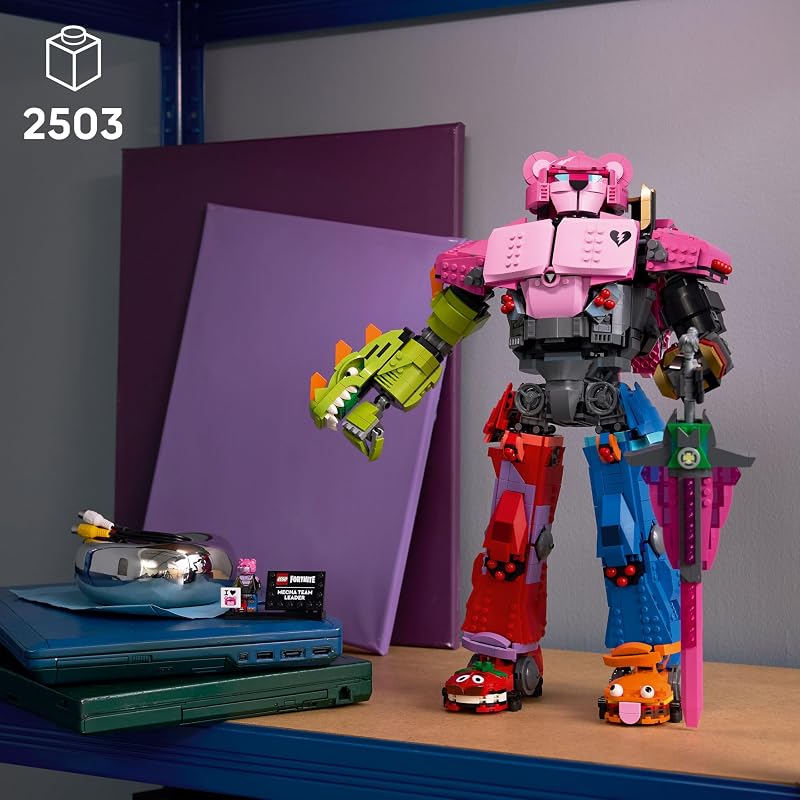 LEGO Fortnite Mecha Team Leader Collectible Building Set for Adults Gaming Room Décor DIY Kit for Fortnite Fans Includes Mecha Team Leader Minifigure Great Video Game Gift 77078