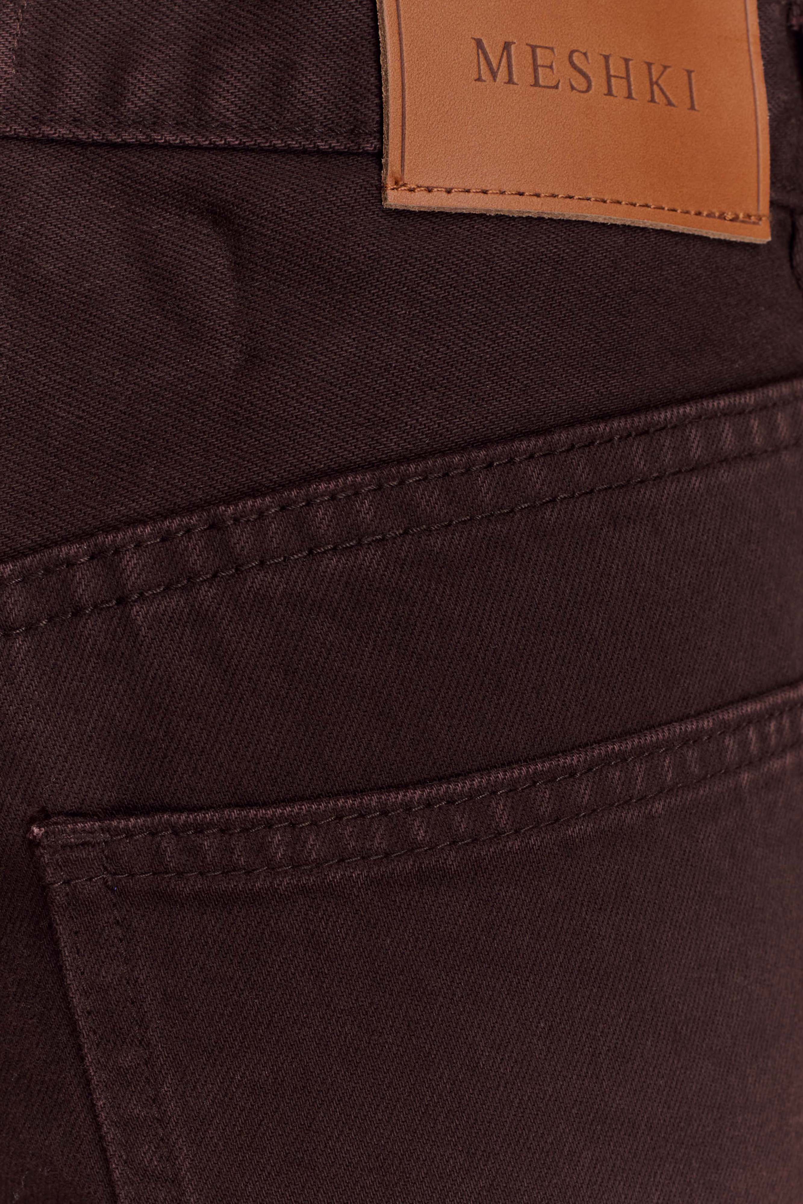 Mannon Mid Rise Denim Jeans Chocolate