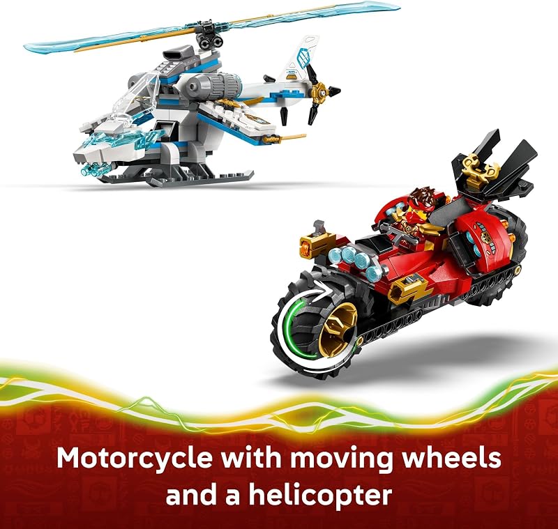 LEGO NINJAGO Ninja Vehicle Tree House Battle Building Toy for Boys Girls Kids Ages 7 Ninja Playset W 5 Minifigures Motorcycle Helicopter Toys Gift Idea for Birthdays 71857