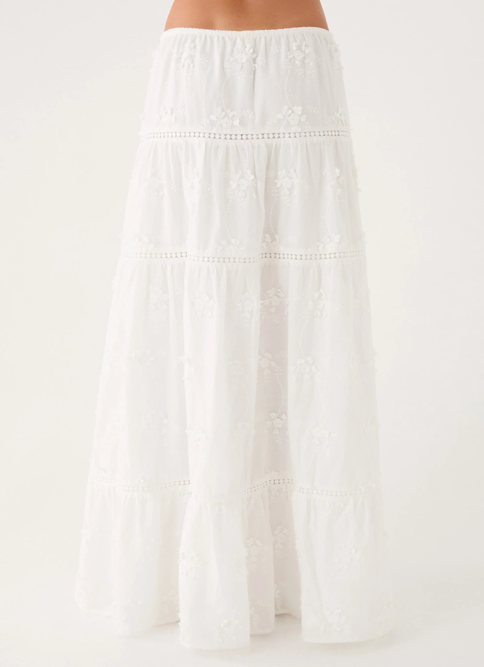 Yours To Keep Maxi Skirt White