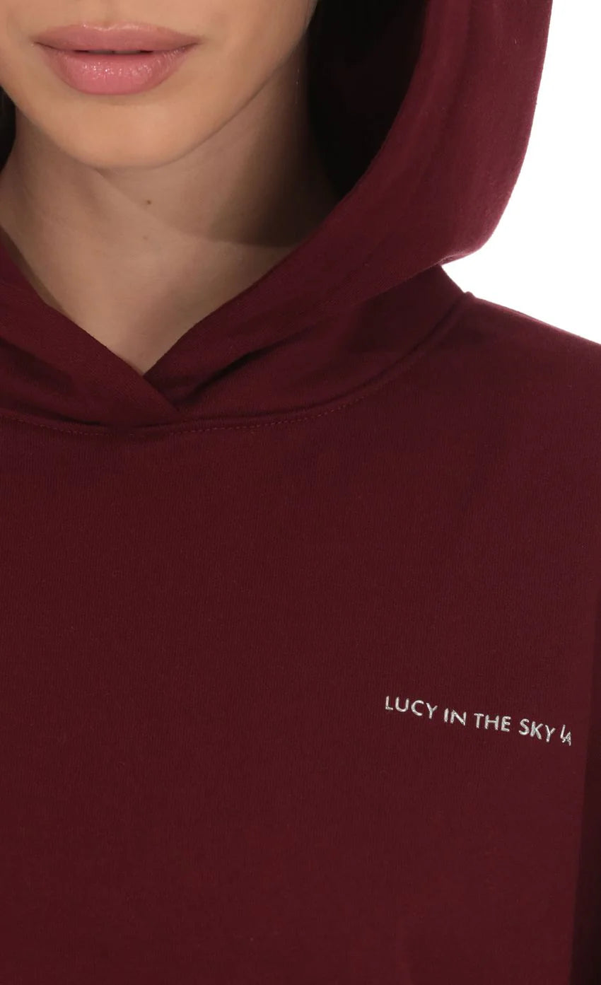 Oversized Lucy Hoodie in Burgundy