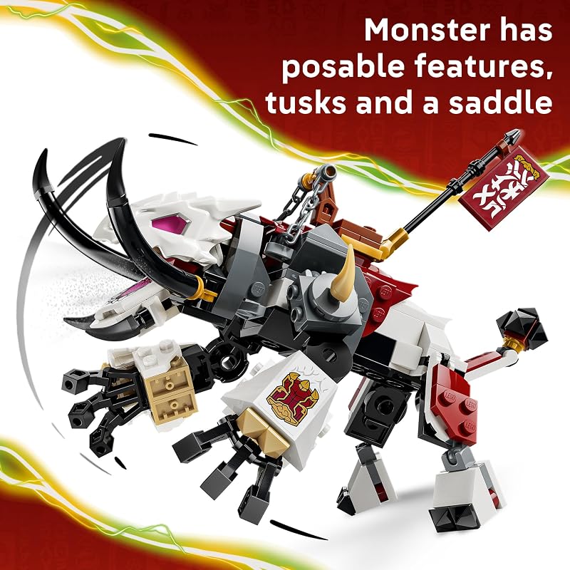 LEGO NINJAGO Zilvar and Grimtak the Dragon Beast 71863 Building Toys for Boys Girls Ages 7 Action Figures for Pretend Play 3 Minifigures 232 pieces Gift for Birthdays