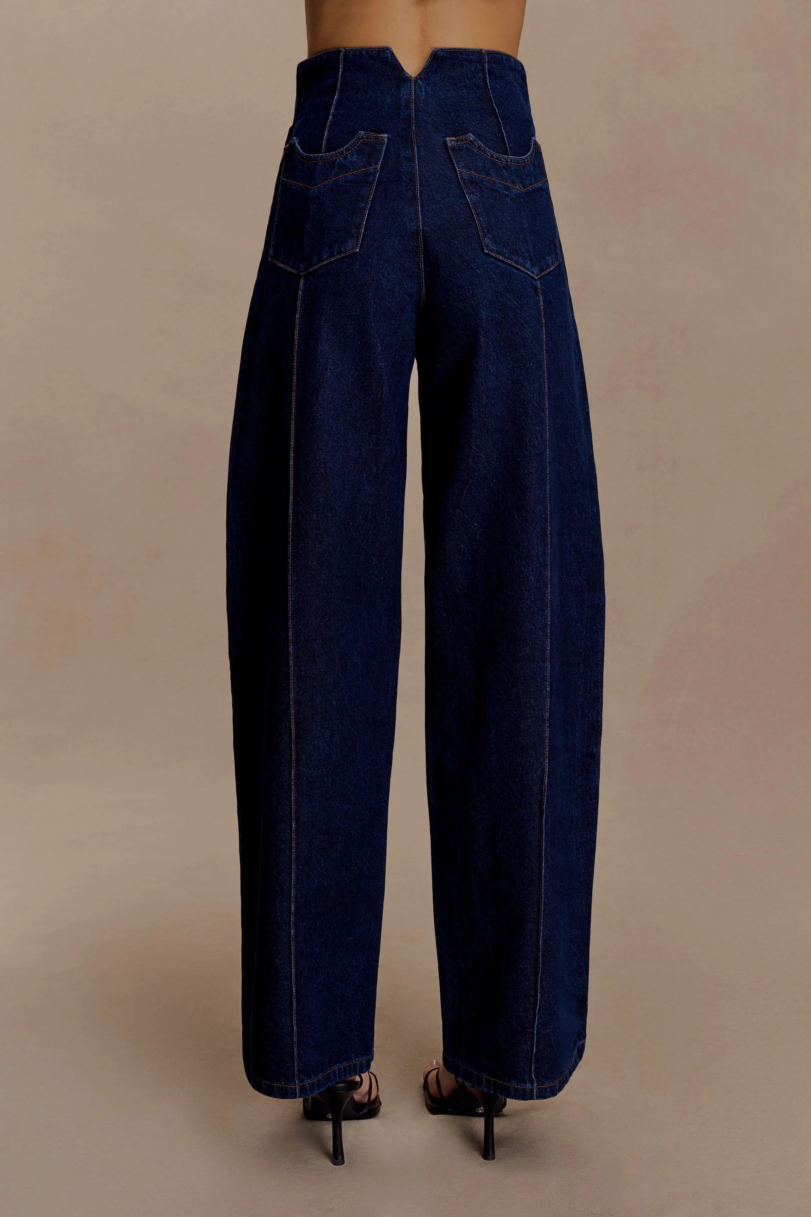 Beatrix High Rise Denim Jeans Indigo Blue