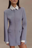 Gretchen Suiting Mini Dress Grey
