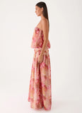 Lioras Strapless Maxi Dress Botanic Cheetah