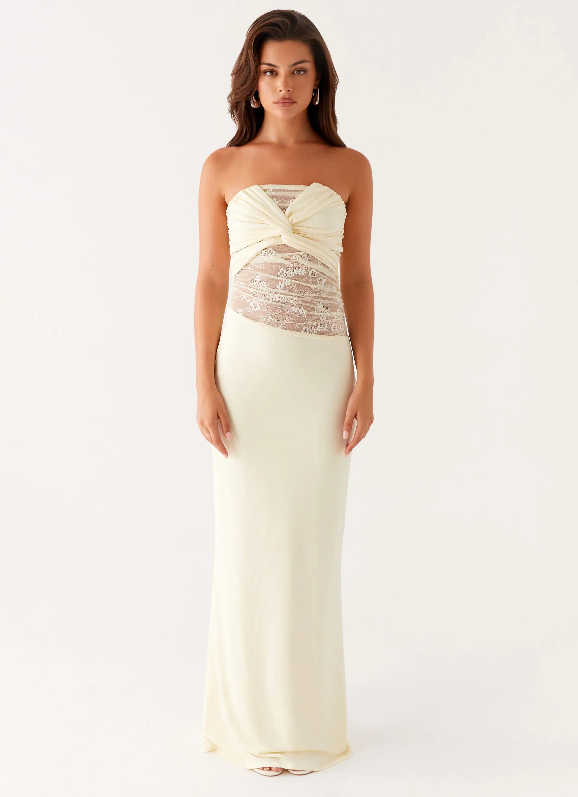 Sweet Energy Strapless Maxi Dress Yellow