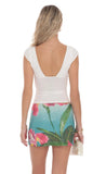 Floral Sequin Skirt in Tropical Print