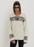Cream Fairisle Knitted Half Zip Jumper
