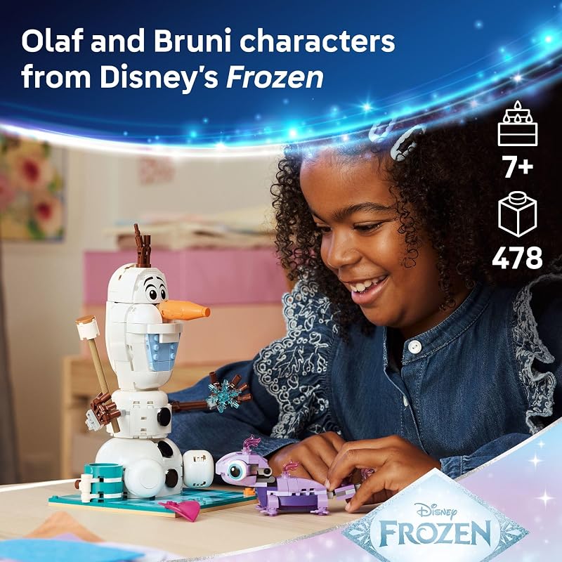 LEGO Disney Frozen Olaf and Brunis Picnic Fun Building Toy Frozen Toys for Girls Boys Ages 7 Disney Gifts for Kids Fans 43287