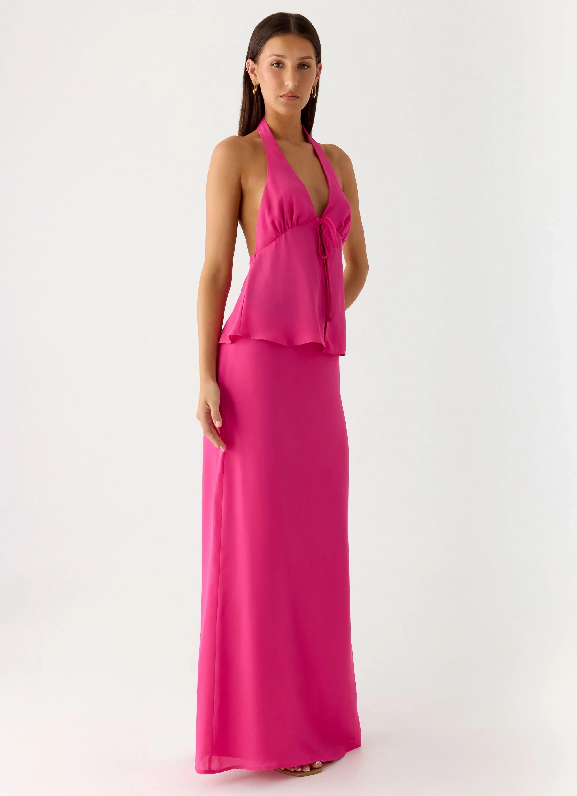 Ashlea Maxi Skirt Fuchsia