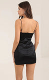 Satin Corset Dress in Black