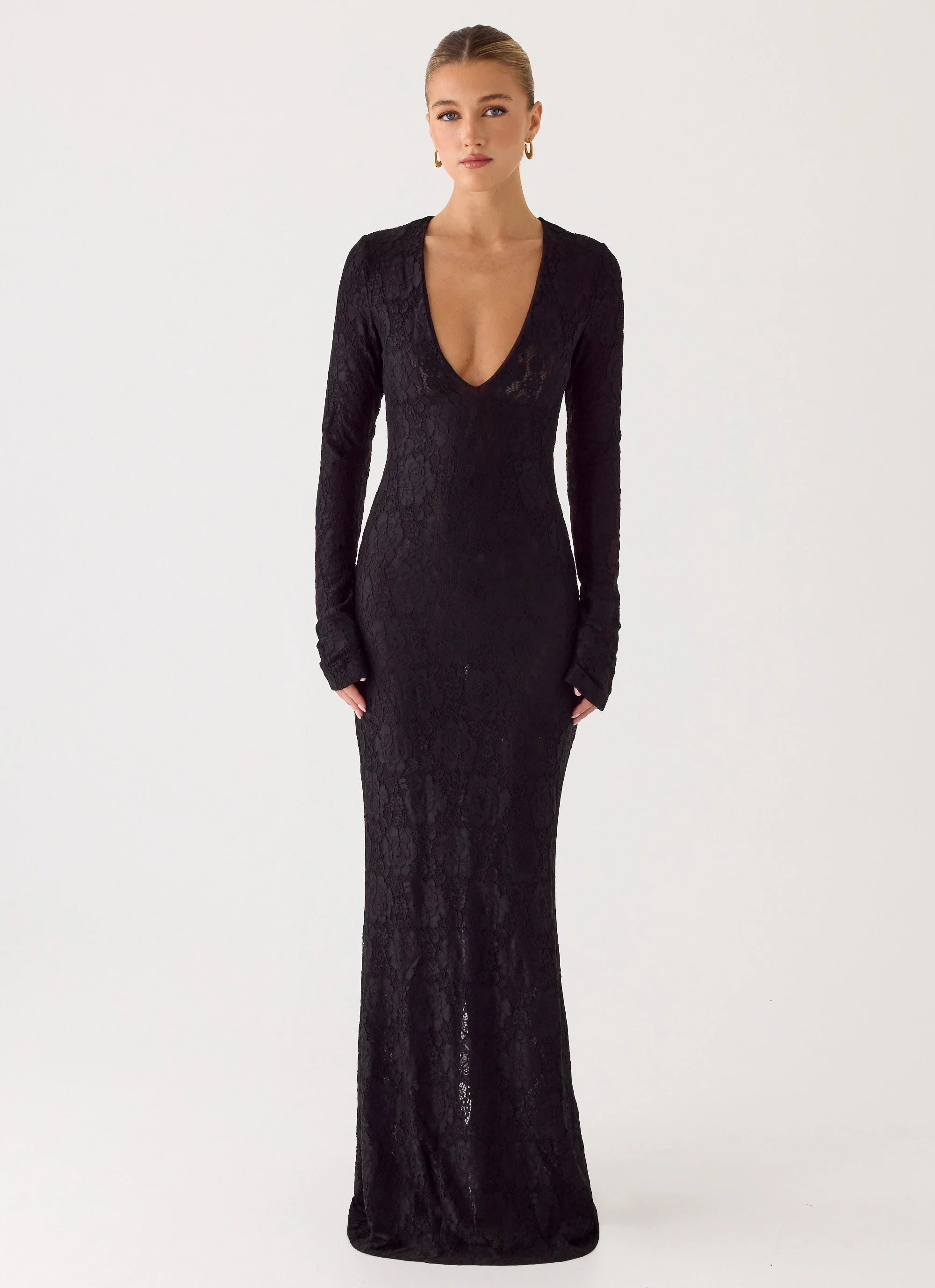 Astoria Long Sleeve Maxi Dress Black