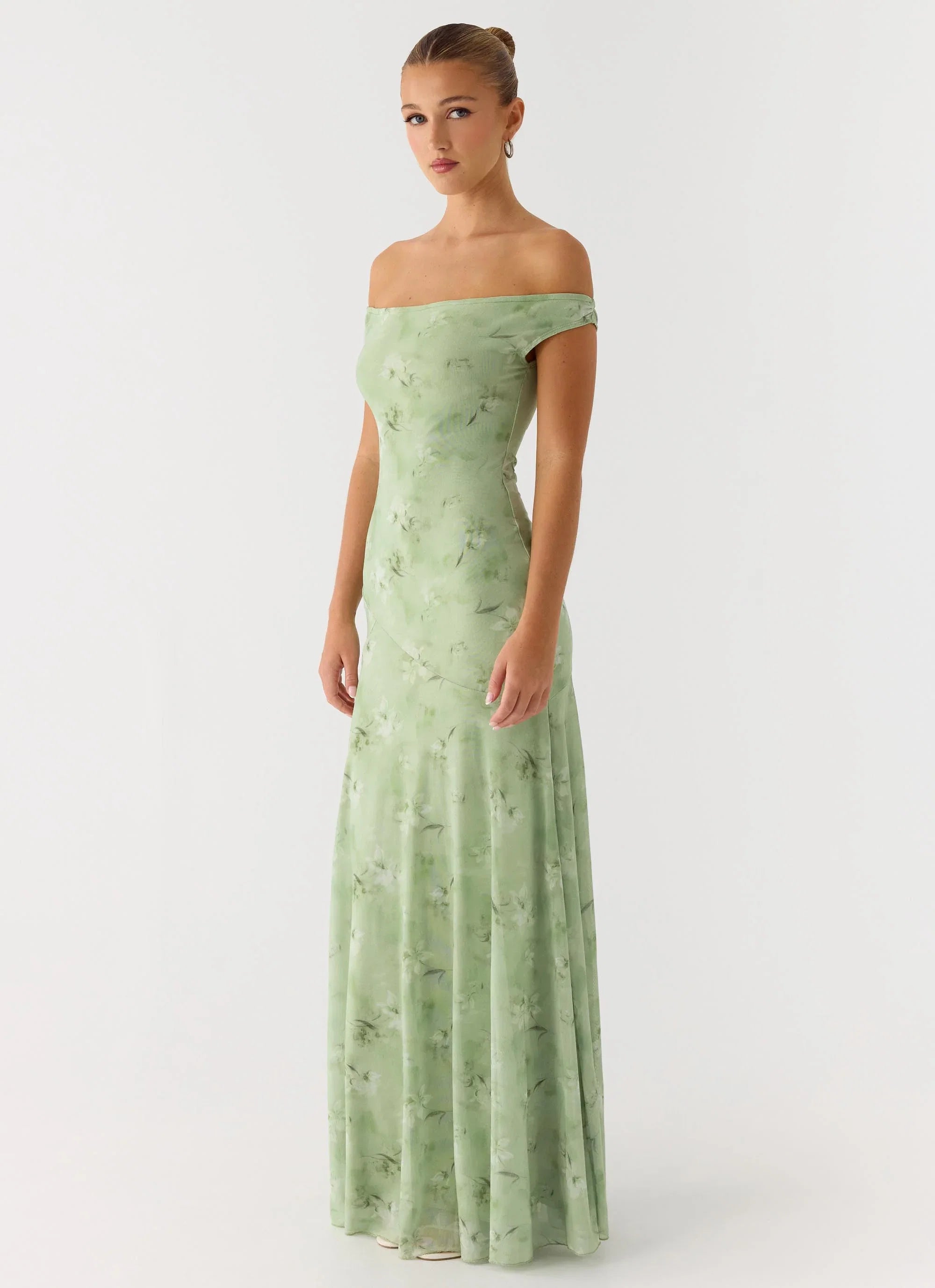 Wasting Time Maxi Dress Blurred Lime