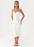 Asling Bustier Midi Dress White