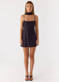 Vision Sequin Mini Dress Black