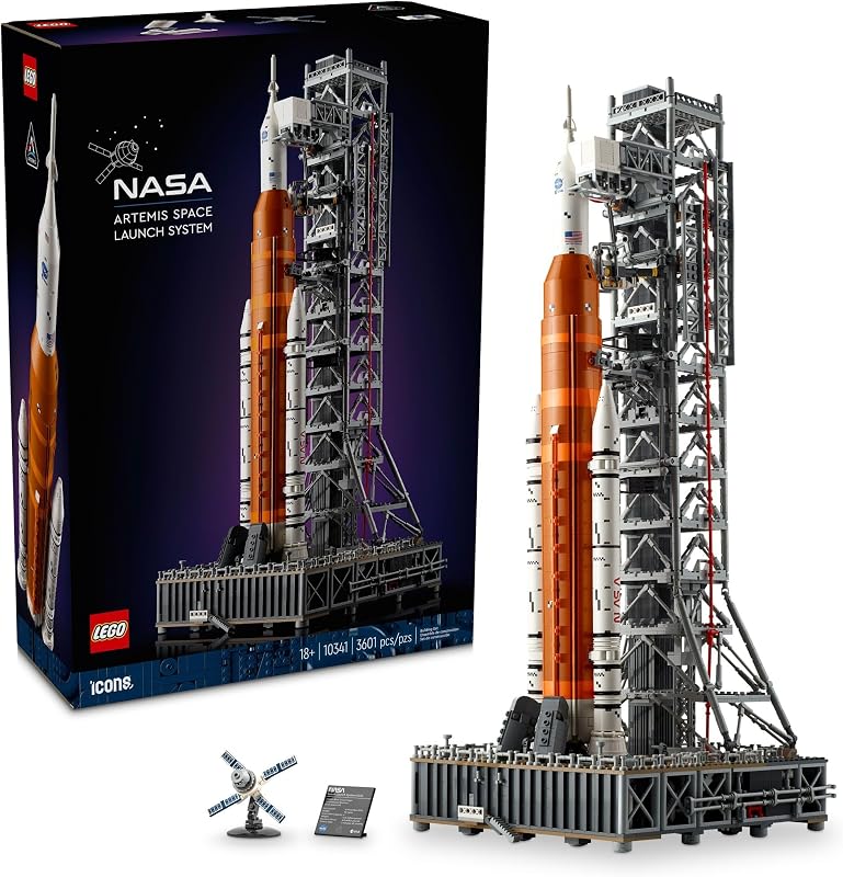 LEGO Icons NASA Artemis Space Launch System DIY Rocket Model Building Set for Adults Ages 18 Gifts for Birthdays Unique Bedroom Decoration for Space NASA Lovers 10341