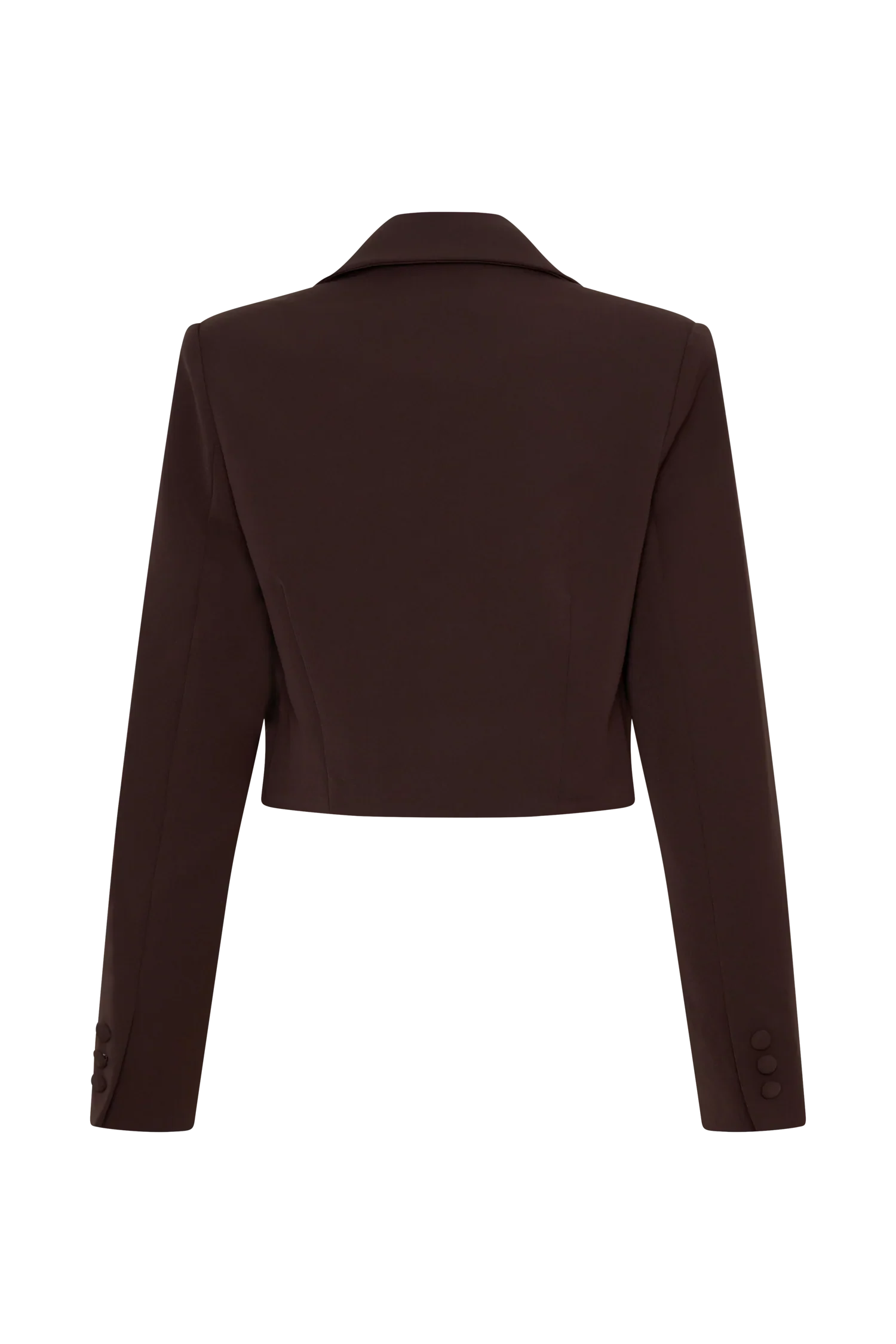 Simone Cropped Suiting Blazer Dark Chocolate