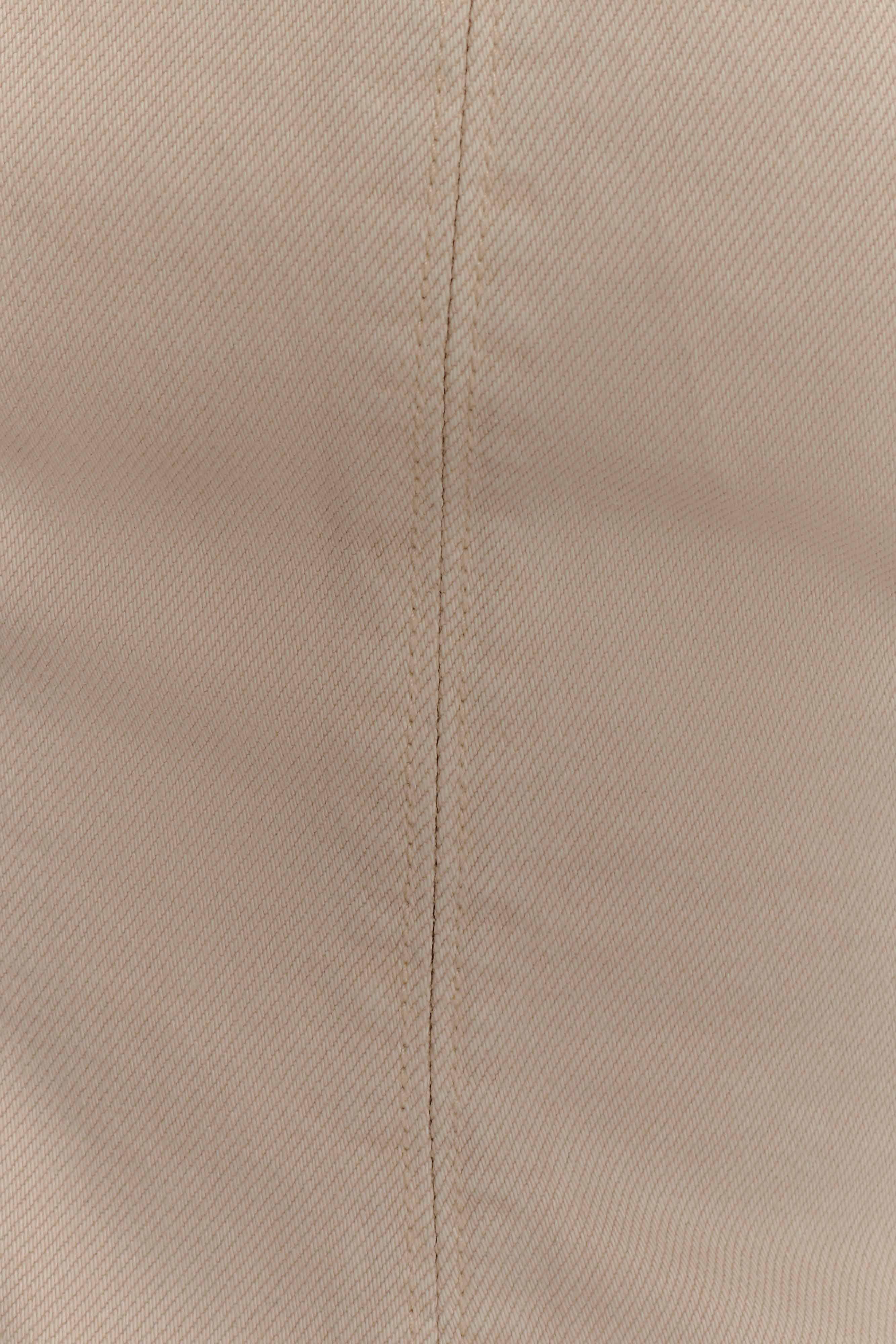 Oakley Strapless Scallop Denim Top Stone Wash