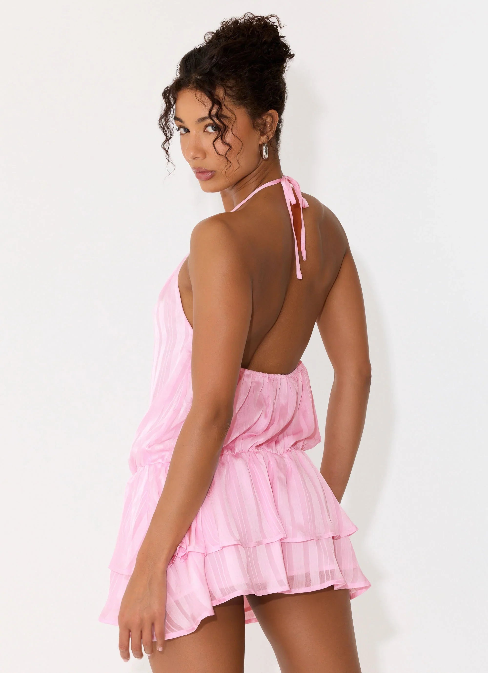 Parade Halter Mini Dress Pink