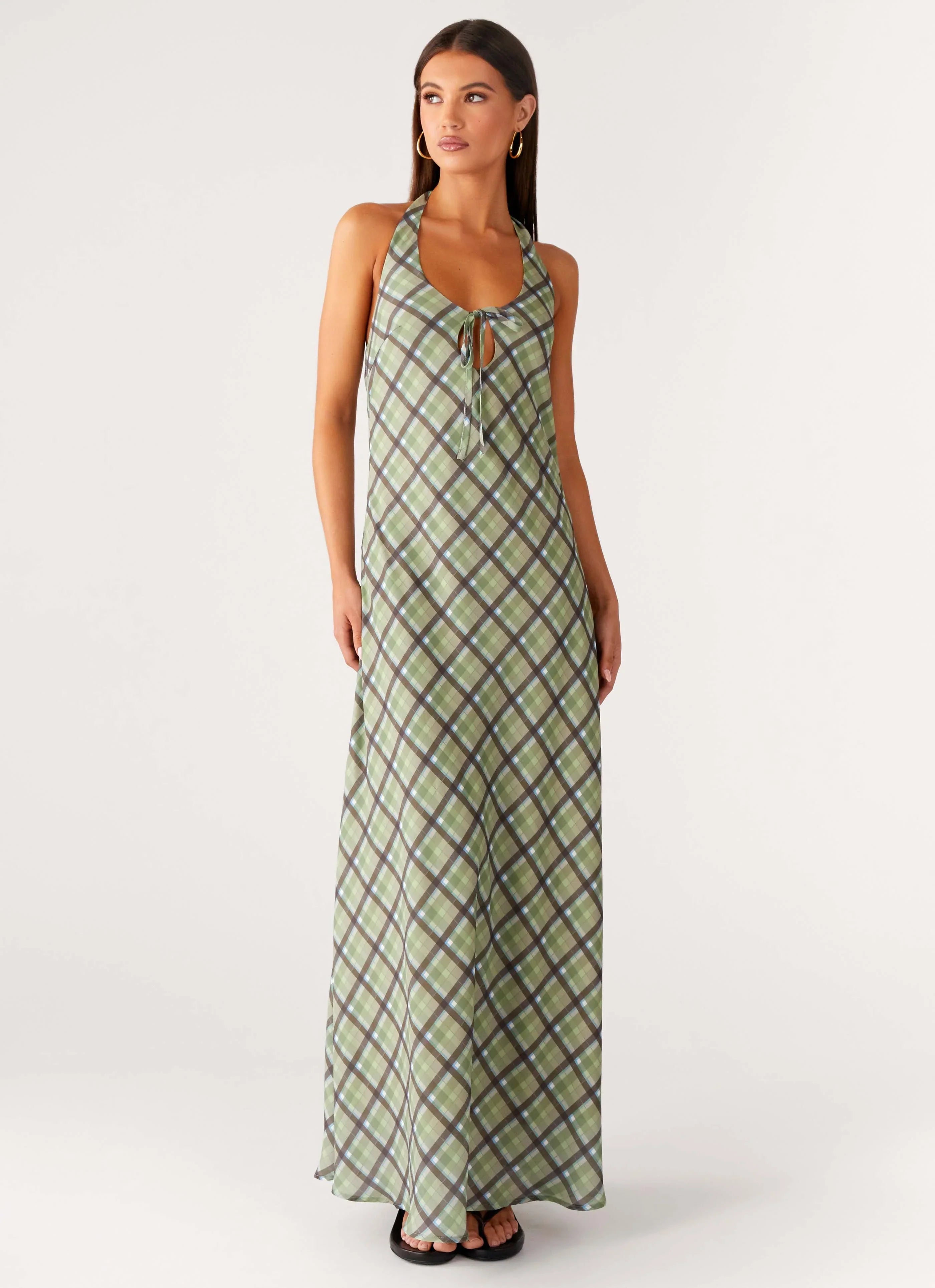 Coralie Maxi Dress Cedar Check