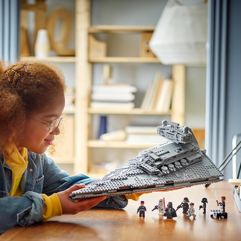 LEGO Star Wars Imperial Star Destroyer Building Toy Build Display Set for Boys Girls Ages 10 Gift for Birthdays Star Wars Darth Vader 6 Minifigure Toys 75394
