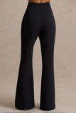 Carina Black Flared Leg Tailored Trousers