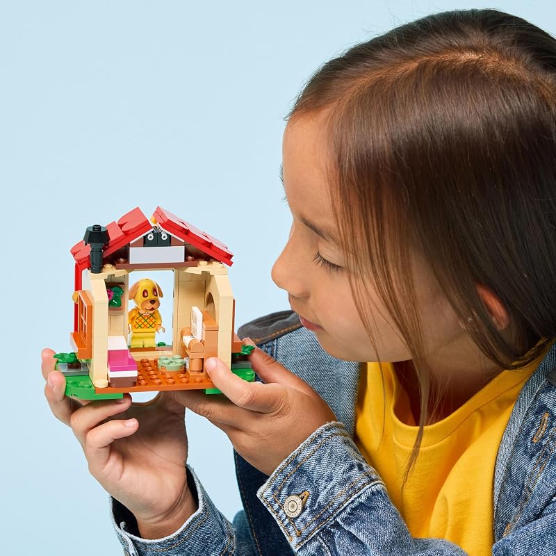 LEGO Animal Crossing Goldies Cozy House Building Toy Pretend Play Set for Girls Boys Ages 6 W Dog Minifigure Building Blocks Toy for Kids Gift Idea for Birthdays Video Game Fans 77058