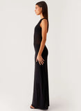 lyria Mesh Maxi Dress Black