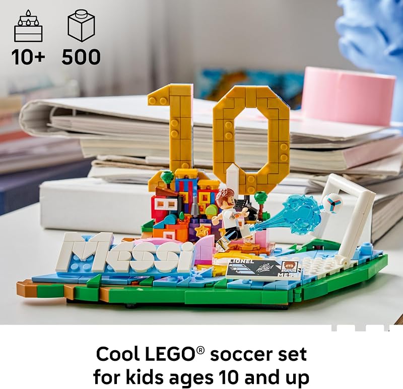 LEGO Editions Lionel Messi Collectors Set Co Pack Building Toy for Kids Soccer Collectible Sports Décor for Boys Girls Ages 12 Gift Idea for Soccer Fans 66818