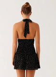 Holden Mini Dress Black Polka Dot