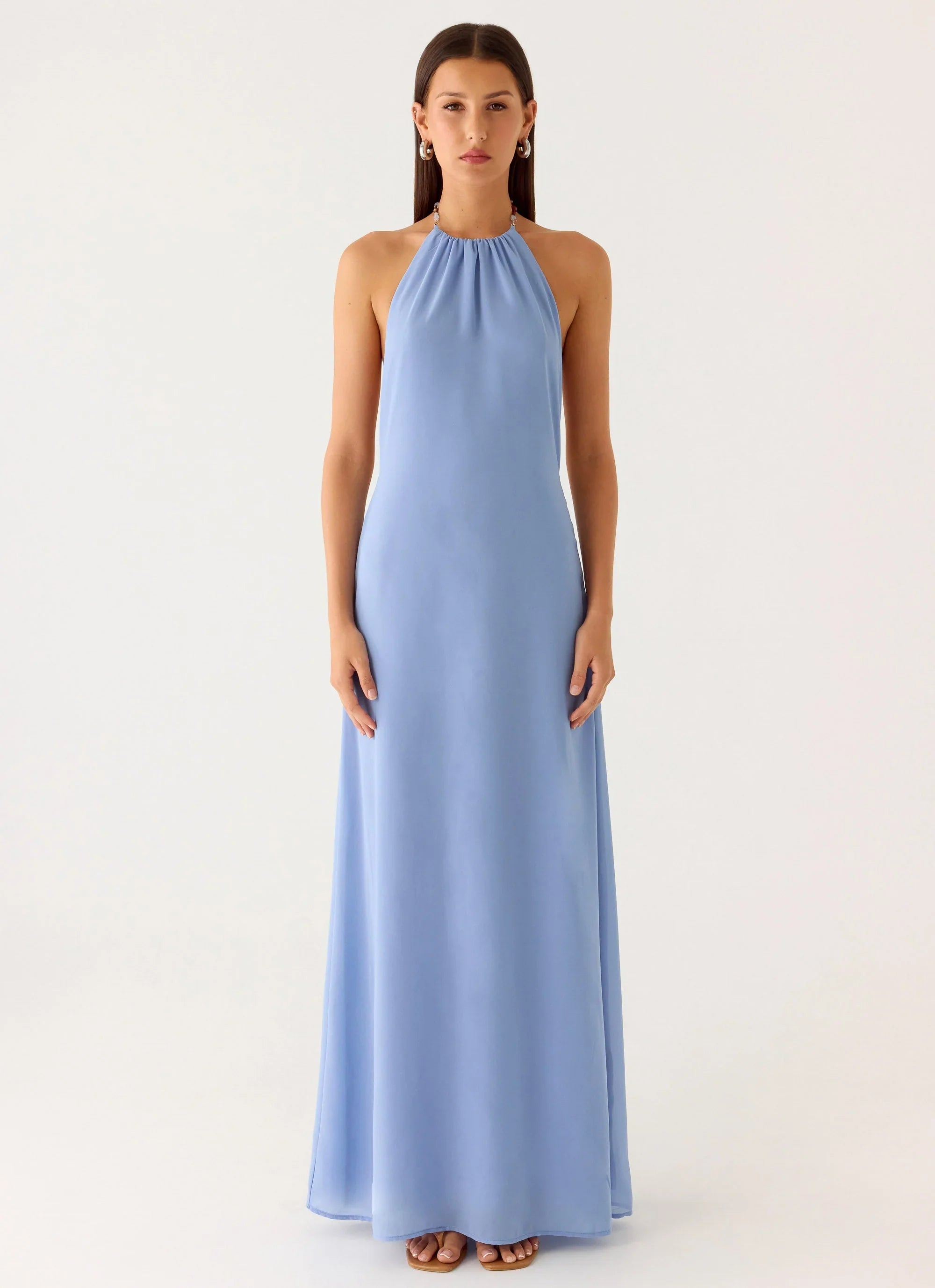 Le Soleil Halter Maxi Dress Periwinkle