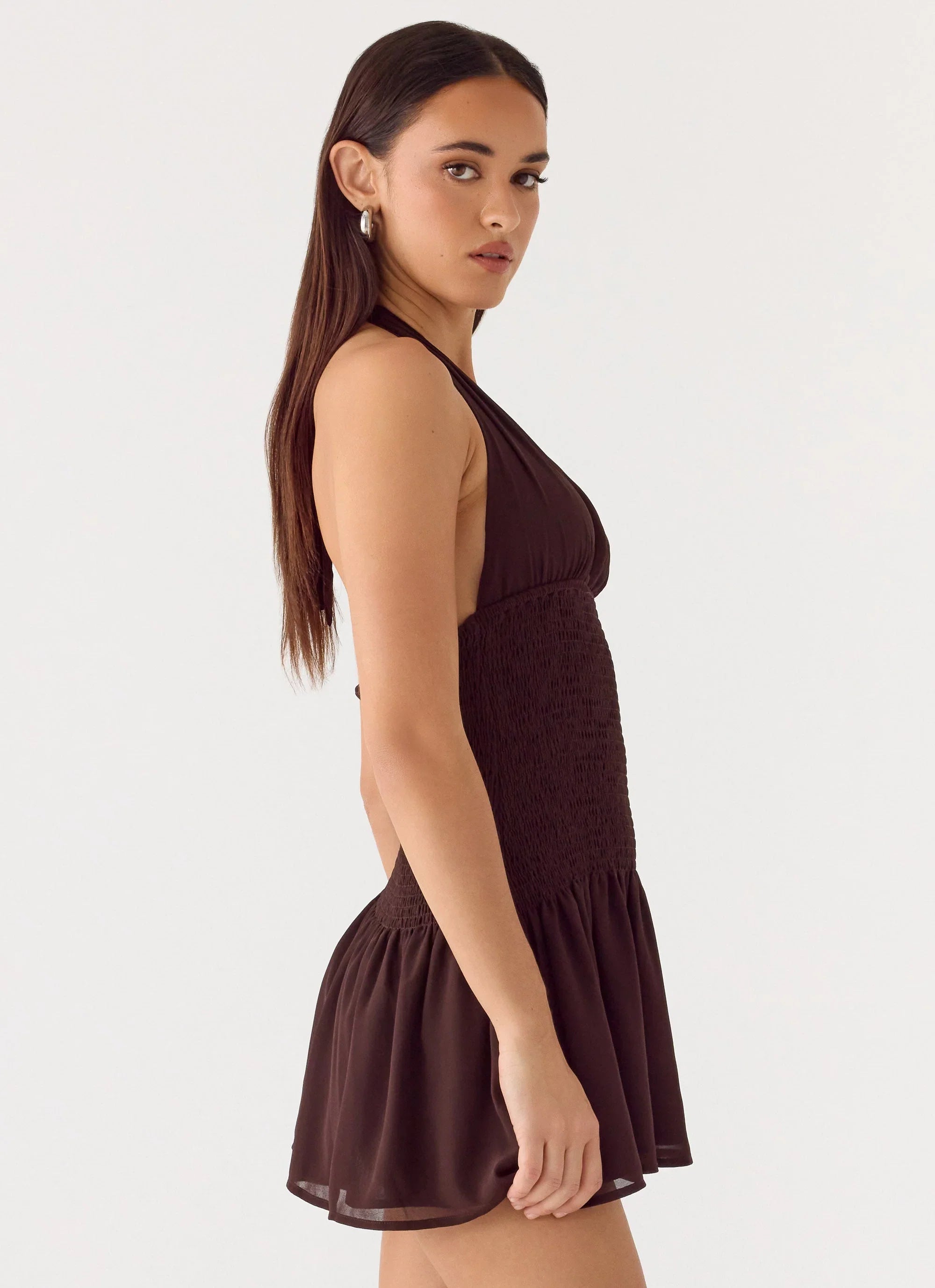Holden Mini Dress Chocolate