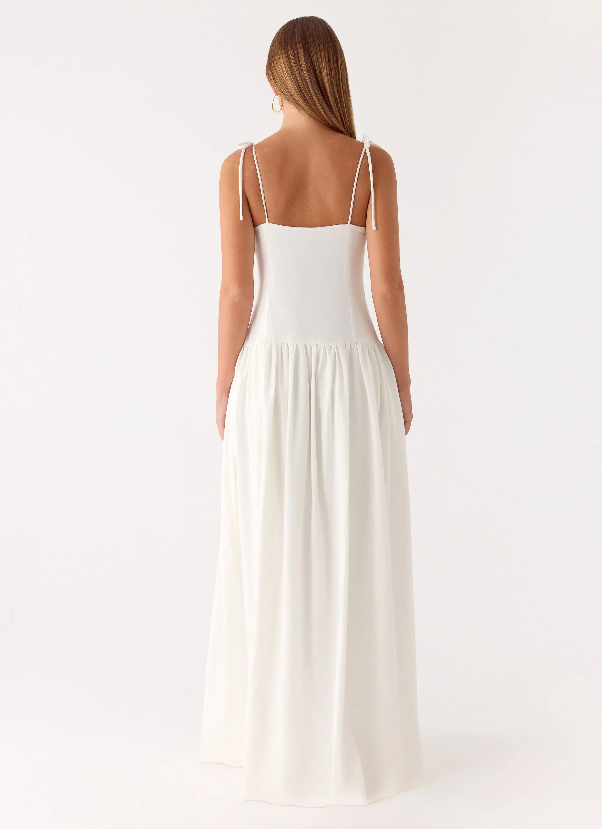 Giovanna Linen Maxi Dress White