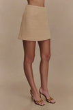 Camilla Boucle Mini Skirt Light Taupe