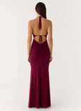 Eyes Closed Maxi Dress Dark Cherry