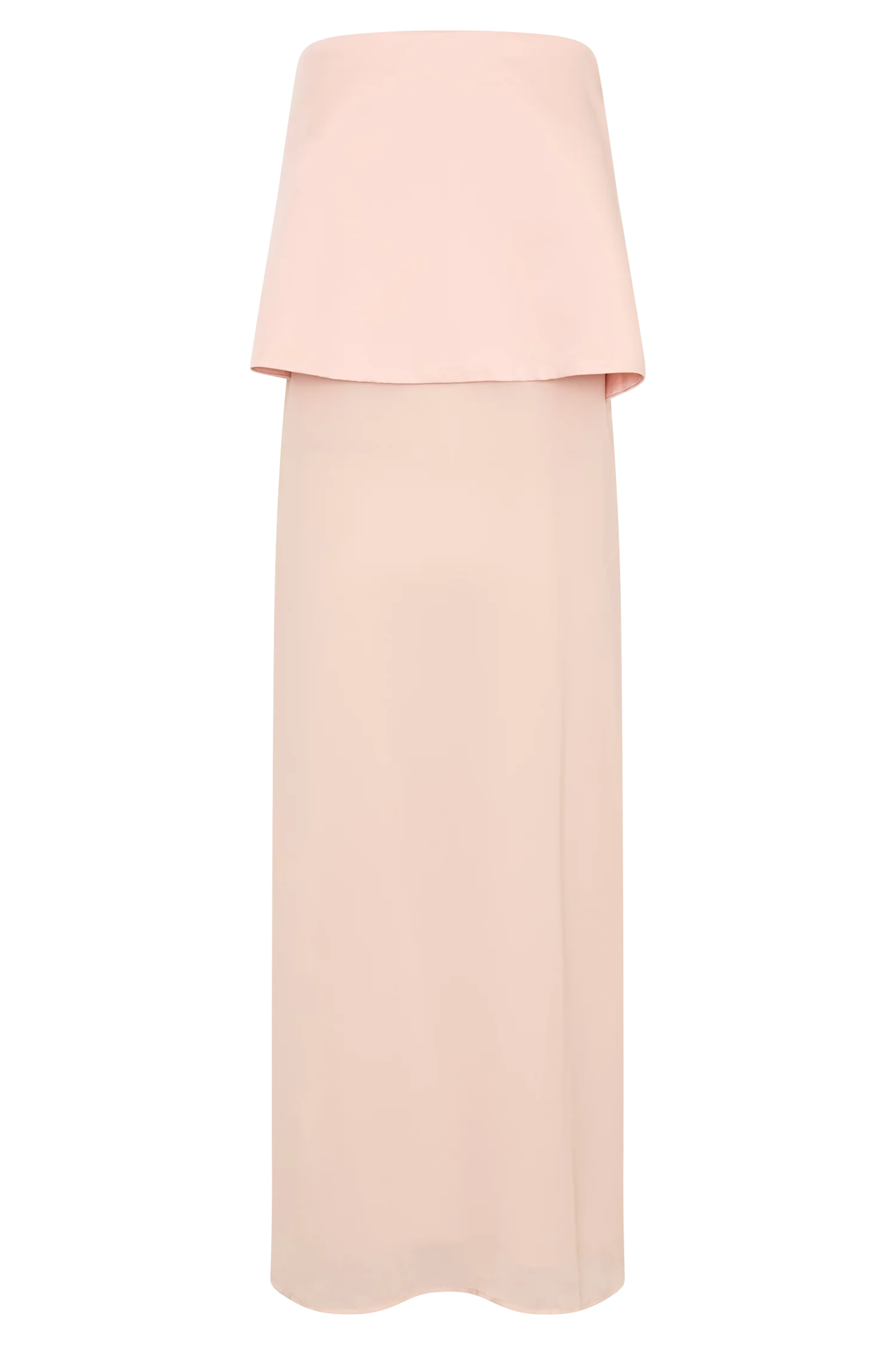 Sophia Satin Strapless Maxi Dress Peach